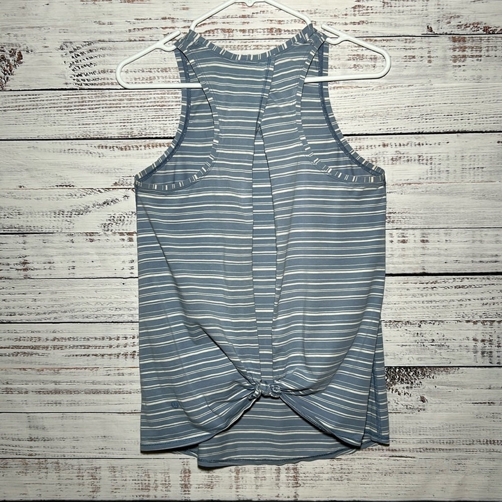 Lululemon All Tied Up Tank
Cut Back Stripe Tempest Blue White 6 - Picture 11 of 16
